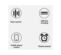 Multipresa da Scrivania con 4 Porte USB Controllo APP WIFI Calcolo Potenza Temporizzazione Multipresa BR Plug