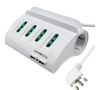 Multipresa da Scrivania/Tavolo con 2 Presa USB Presa con interruttore automatico