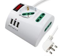 Multipresa da Scrivania/Tavolo con 3 Presa USB Presa con interruttore automatico