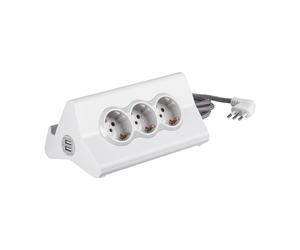 Multipresa Da Tavolo 3 Prese USB 2 Schuko Cavo 2m BTicino S3713DBU Bianco
