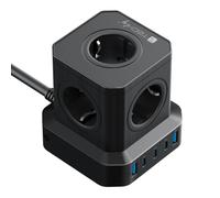 Multipresa da tavolo USB Cube 5p 2xUSB-A 3xUSB-C con tecnologia GaN Nero