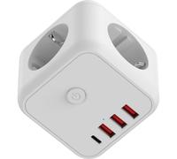 Multipresa DCU Tecnologic 3 prese 3 USB-A 1 USB-C con protezione e interruttore