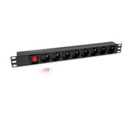 Multipresa di alimentazione - Multipresa Rack 19" 1U con 8 prese e interruttore, ideale per gestire l'energia in ambienti elettrici.
