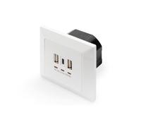 Multipresa Digitus 3 Prese 2 USB-A 1 USB-C con Protezione e LED