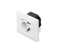 Multipresa Digitus 3 prese con USB-A e USB-C 2,8 A Protezione Sicurezza