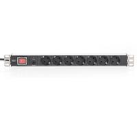 MULTIPRESA DIGITUS DN-95403, 250 V, Armadi rack 19 pollici, server, dispositivi di rete, Nero