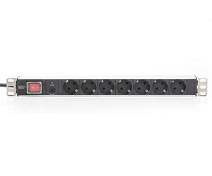 MULTIPRESA DIGITUS DN-95403, 250 V, Armadi rack 19 pollici, server, dispositivi di rete, Nero
