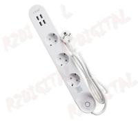 MULTIPRESA DOMOTICA CIABATTA WIFI INTELLIGENTE SCHUKO 16A 3600W CON PORTE USB