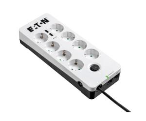 Multipresa Eaton PB8TUD 8 prese Tipo F con protezione 2 USB e RJ-11