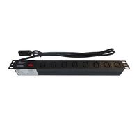 MULTIPRESA EL653 8 POSTI VDE C13 PER ARMADIO RACK 19" CON INTERRUTTORE LUMINOSO