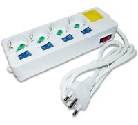 Multipresa elettrica shuko 4 posti tasto on/off e 4 interruttori spina italiana