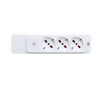 Multipresa 3 Prese Bipasso/Schuko 10/16A Senza Cavo Con Interruttore ROSI