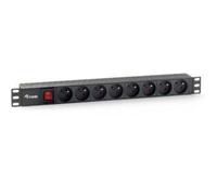 Multipresa Equip 333285 8 prese con interruttore 1U orizzontale 1,8 m