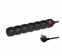 Multipresa Esperanza ELK217K 6 prese interruttore protezione bambini cavo 1,5 m nera