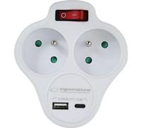 Multipresa Esperanza ELK311W 2 prese USB-A USB-C per interni