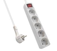 Multipresa Ewent EW3955 5 prese interruttore cavo 1,5 m tipo F bianca