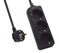 Presa multipla Ewent 3xSchuko Nero