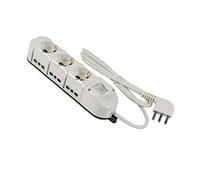 Multipresa Fanton 3 Bip. + Sch. + 6 Bip. Later. con Int. Linea Retail Triax