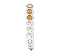 Multipresa Garza 5 prese interruttore protezione bambini cavo 1,4 m bianca