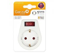 Multipresa Garza adattatore Schuko 1 presa con interruttore e protezione bambini