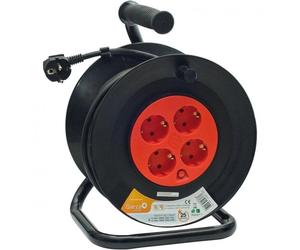 Multipresa Garza Enrollacables 4 prese Schuko 25m protezione bambini e sovraccarico