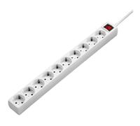 Multipresa, 10 Prese, Interruttore A 2 Poli, Bianco, 3 M