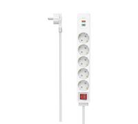 Hama Multipresa Da Tavolo Con Interruttore E Fast Charge Bianco 00223186-Hama