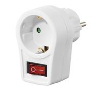 Hama 00223212 - Presa con interruttore (adattatore di alimentazione, protezione per risparmiare energia, per spegnere dispositivi non necessari) colore bianco