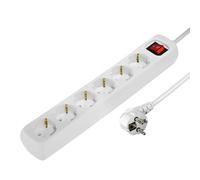 Multipresa Hama 6 prese con interruttore Cavo 1,4 m Bianca protezione contatti