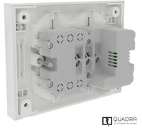 Electraline 22107 Multipresa da incasso Quadra 4 Posti Universali P40 + 2 USB-C, compatibile con tutte le scatole da incasso 3 posti (muratura o cartongesso)