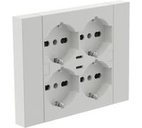 Multipresa Incasso Quadra 4 P Bip.sch e 2 Usbc Bca Electraline