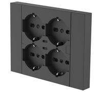 Multipresa Incasso Quadra 4 P Bip.sch e 2 Usbc Ner Electraline