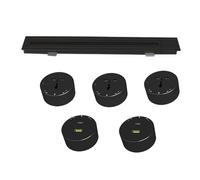 Multipresa incorporata, dotata di adattatore universale + USB, presa a binario nascosta larga 70 mm, adatta per cucina, soggiorno e ufficio,Black-100cm