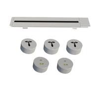 Multipresa incorporata, dotata di adattatore universale + USB, presa a binario nascosta larga 70 mm, adatta per cucina, soggiorno e ufficio,White-100cm