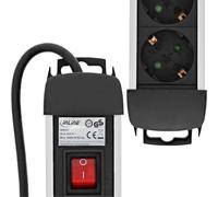 Multipresa InLine 16431C 3 prese con protezione e interruttore luminoso