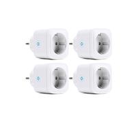 Multipresa intelligente, 4 prese, impermeabile IP44, compatibile con Alexa e Google Home, presa di tipo F, per uso interno.