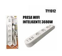 MULTIPRESA INTELLIGENTE CORRENTE WIFI DOMOTICA ANDROID IOS 4 USB 16A 3680W TY191