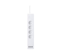 MULTIPRESA INTELLIGENTE WOOX R4027, 230 V, Porte USB 4, Amazon Alexa, Google Assistant, Bianco