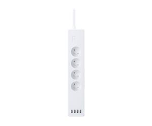 MULTIPRESA INTELLIGENTE WOOX R4027, 230 V, Porte USB 4, Amazon Alexa, Google Assistant, Bianco