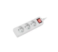 Multipresa Lanberg da 1,5 m, bianca, 3 prese PL da 230 V, cavo interamente in ra