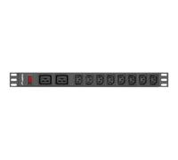 Multipresa Lanberg PDU-02I1908I-0200-C20-BK 10 prese C13 protezione rack 1U