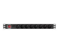 Multipresa Lanberg PDU-08E-0200-BK 8 prese protezione interruttore rack 1U alluminio