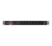 Multipresa Lanberg PDU-08I-0200-C20-BK 8 prese C13 protezione e interruttore rack