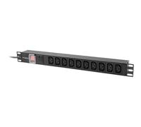 Multipresa Lanberg PDU-10I-0200-IEC-BK 10 prese protezione interruttore 1U rack