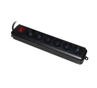 Link Presa multipla LKMP06N 6 prese Schuko con interruttore cavo 1,5 m nera