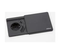 Multipresa mobile da incasso a scomparsa SQUARE 80 Nero 159270000300