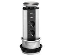 Multipresa mobile torretta da incasso a scomparsa PORT Inox satinato 159310387200