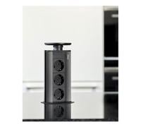 Multipresa mobile torretta da incasso a scomparsa PORT Nero 159310005000