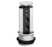 Multipresa mobile torretta da incasso a scomparsa PORT Silver 159310384100