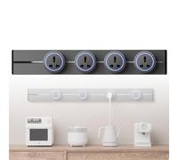 Multipresa, Multipresa A Parete da 8000W, Binario con Prese di Corrente con 2-5 Prese Universali, Prolunga Multipresa, Adatta per Cucina, Soggiorno, Studio, Ufficio(Gray,60cm)